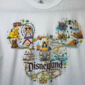 Disneyland Resort Park Life Attractions Tee | Size M | Fair w/ Minor Flaw